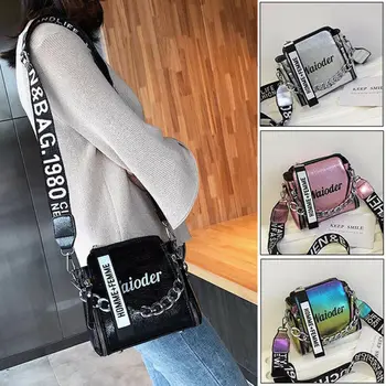Ladies Letter Print Sequins Handbags Chain Shoulder Bags Tote Purse PU Leather Young Girl Street Style Messenger Bags
Ladies Letter Print Sequins Handbags Chain Shoulder Bags Tote Purse PU Leather Young Girl Street Style Messenger Bags