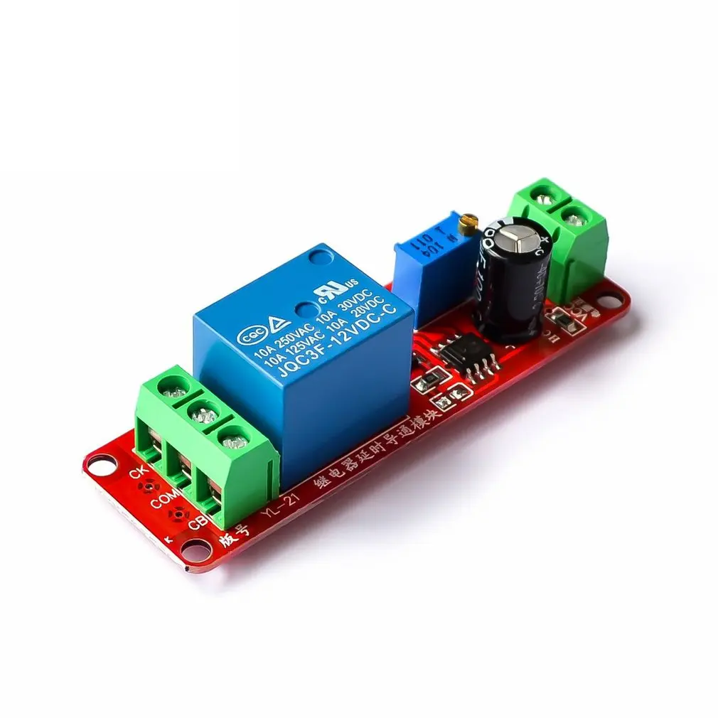 DC 12V NE555 Monostable Delay Relay Circuit Conduction Module Trigger Switch Timer Adjustable Time Shield Electronics
DC 12V NE555 Monostable Delay Relay Circuit Conduction Module Trigger Switch Timer Adjustable Time Shield Electronics