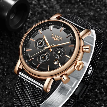 Relogio Masculino New LIGE Men's Watches Top Brand Luxury Sports Waterproof Watch Men Business Full Steel Luminous Chronograph 
Relogio Masculino New LIGE Men's Watches Top Brand Luxury Sports Waterproof Watch Men Business Full Steel Luminous Chronograph
