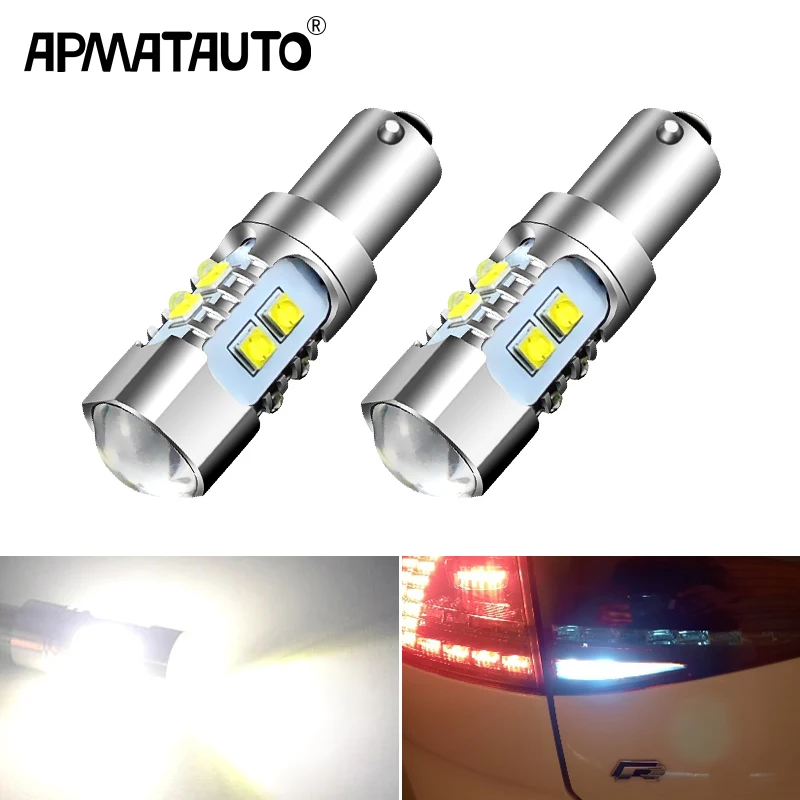 

2Pc CANbus Error Free White Bay9s H21W 64136 LED Bulbs for Volkswagen VW Golf MK7 GTD GTI R TSI LED Backup Reverse Lights 12-24V