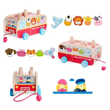 Wooden Pounding Whac-a-Mole Game Pull Along Animal Bus Toys Early Educational Learning Toys for Preschool Children
Wooden Pounding Whac-a-Mole Game Pull Along Animal Bus Toys Early Educational Learning Toys for Preschool Children