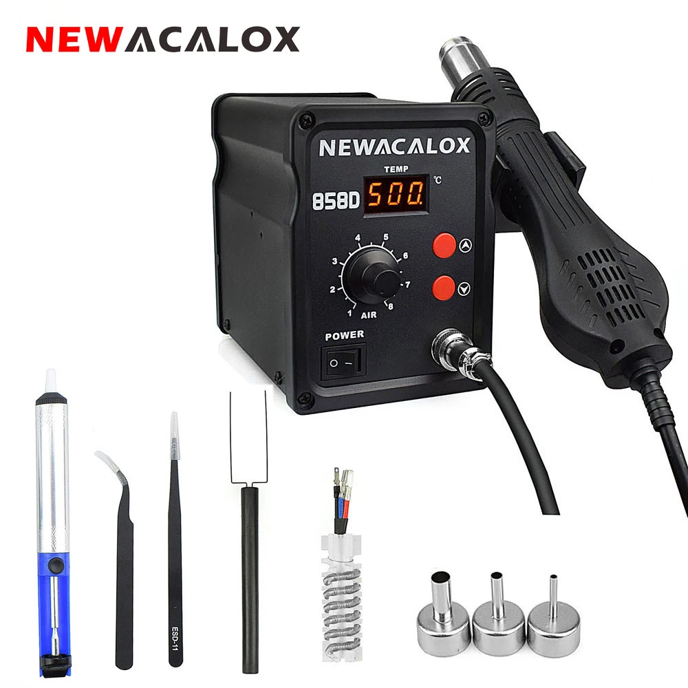 Паяльная станция NEWACALOX EU/US 700 Вт SMD паяльная промышленный фен для горячего воздуха