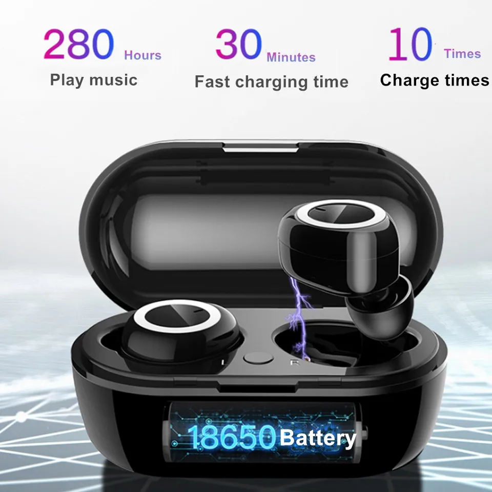 Wireless Earphones Bluetooth 5.0 Handsfree Headphone Stereo Headset sport Earbuds Earphone with Mic For iPhone Samsung Xiaomi