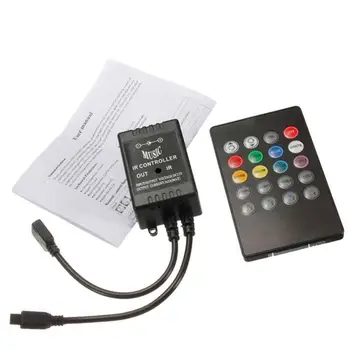 Music Controllers 20 Keys Music Voice Sensor Controller IR Remote Control Practical RGB 3528 5050 LED Strip light RGB Controller
Music Controllers 20 Keys Music Voice Sensor Controller IR Remote Control Practical RGB 3528 5050 LED Strip light RGB Controller