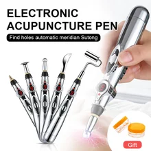 Electronic Acupuncture Massage Pen Pain Relief Back Massage Pen Electric Meridians Laser Therapy Pen with 3/5 Massage Heads
Electronic Acupuncture Massage Pen Pain Relief Back Massage Pen Electric Meridians Laser Therapy Pen with 3/5 Massage Heads