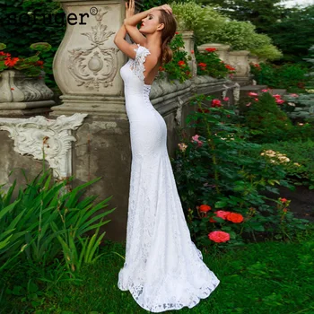 Elegant Mermaid Scoop Wedding Dress Lace Up Cap Sleeves Robe De Mariee Sofuge Dubai Arabic Abiti Da Sposa
Elegant Mermaid Scoop Wedding Dress Lace Up Cap Sleeves Robe De Mariee Sofuge Dubai Arabic Abiti Da Sposa