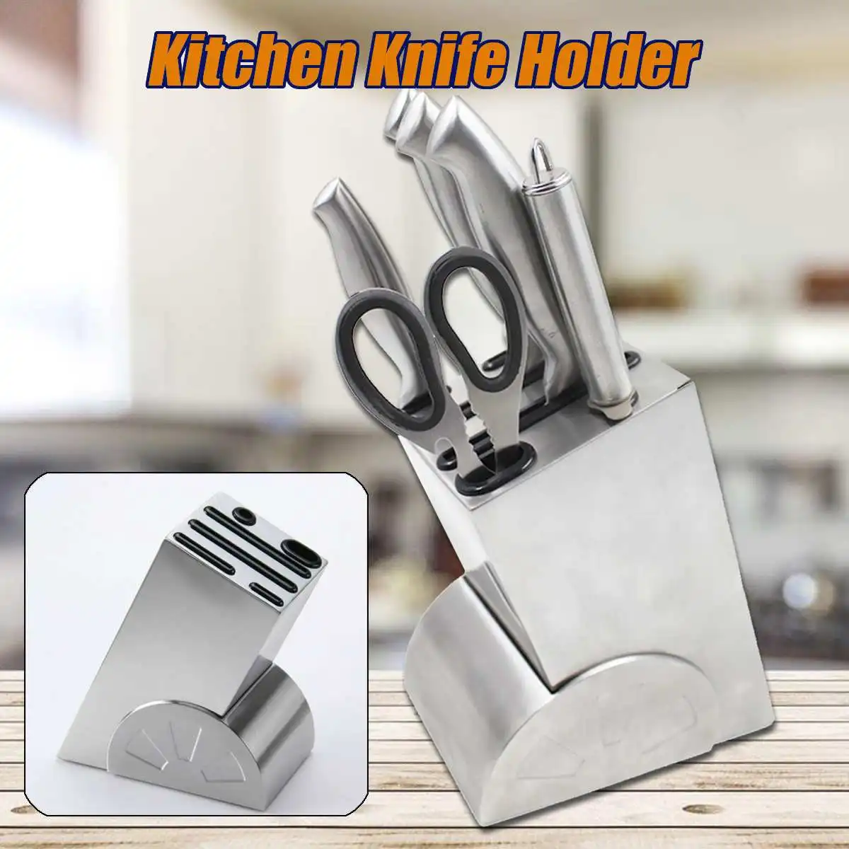 Kitchen Knife Block Knives Holder Organizer Metal Rack Storage Block Stainless Steel Knife Rest Shelf Tools Packing Accessories
Kitchen Knife Block Knives Holder Organizer Metal Rack Storage Block Stainless Steel Knife Rest Shelf Tools Packing Accessories
