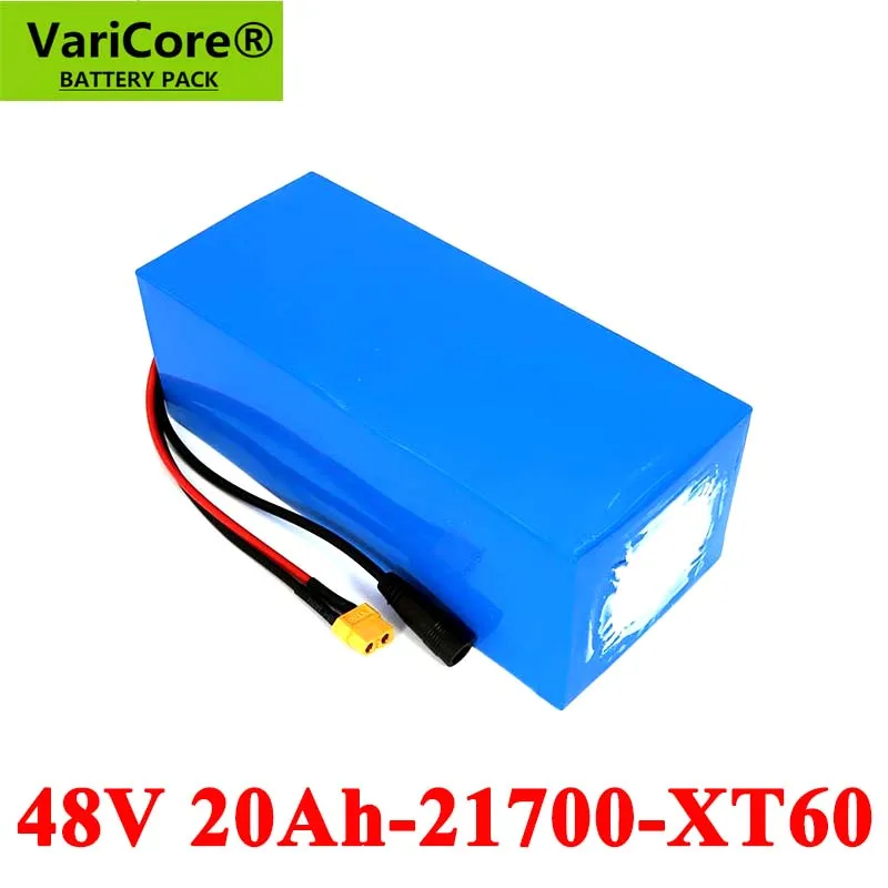 Литиевая батарея VariCore 48 В 20 Ач 21700 13S4P мощный аккумулятор для скутера 800 Вт 54 2 в 20000