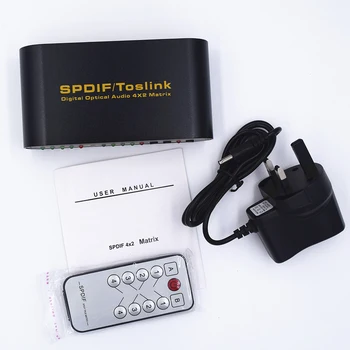 SPDIF / TOSLINK Optical Digital Audio 4x2 True Matrix + Remote Control 4 Inputs 5V Power Adaptor
SPDIF / TOSLINK Optical Digital Audio 4x2 True Matrix + Remote Control 4 Inputs 5V Power Adaptor