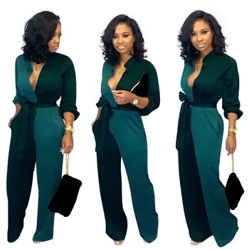 Women Streetwear Lace Up Wide Leg Jumpsuits Patchwork Color Block Stand Collar Nightclub Rompers Loose Lady Clothes
Women Streetwear Lace Up Wide Leg Jumpsuits Patchwork Color Block Stand Collar Nightclub Rompers Loose Lady Clothes