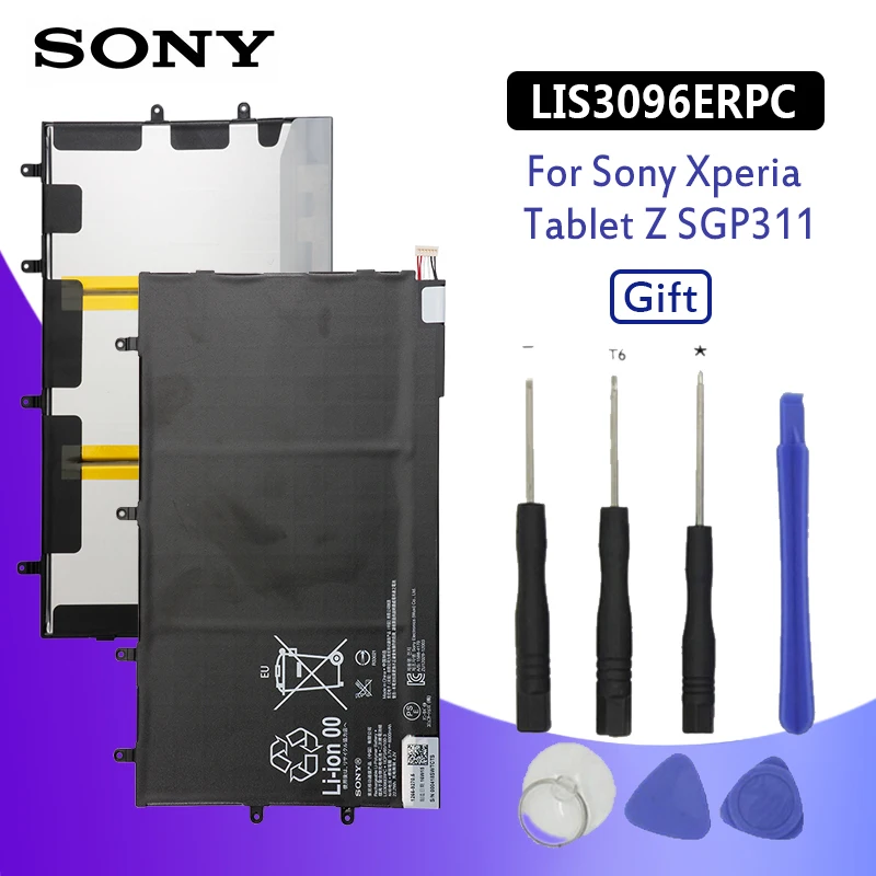 SONY Original Battery For Sony Xperia Tablet Z Tablet 1ICP3/65/100-3 LIS3096ERPC 6000mAh Replacement Tablet Batteries + Tools
SONY Original Battery For Sony Xperia Tablet Z Tablet 1ICP3/65/100-3 LIS3096ERPC 6000mAh Replacement Tablet Batteries + Tools