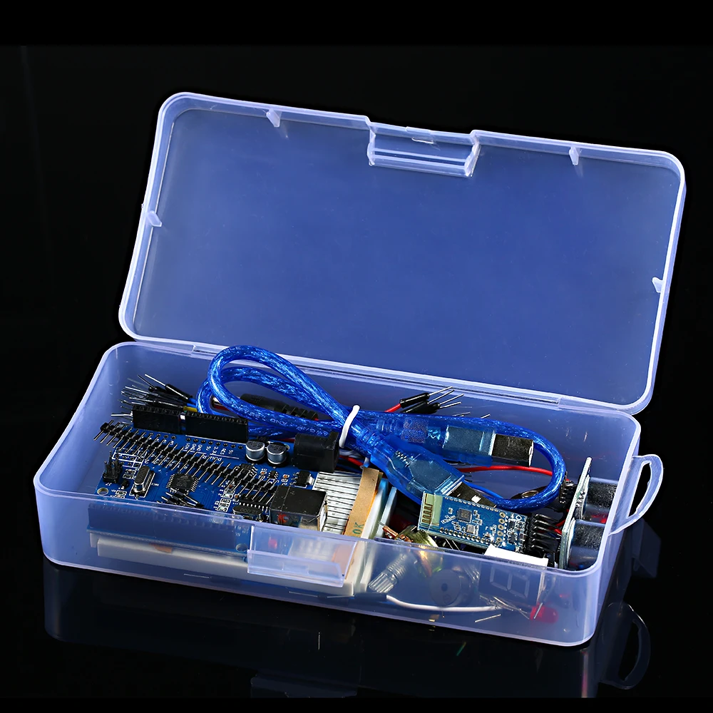 BT Android Project Learning Kit Basic Starter Kit for Arduino 15UNO R3 HC-05 Development Board Arduino with USB Cable
BT Android Project Learning Kit Basic Starter Kit for Arduino 15UNO R3 HC-05 Development Board Arduino with USB Cable