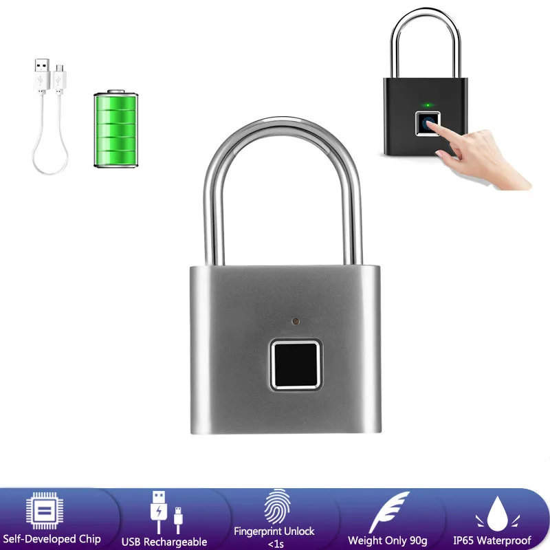 Dragonsview Fingerprint PadLock Keyless USB Rechargeable Smart Door Lock Portable Smart Lock for Locker, Gym, Door, Luggage
Dragonsview Fingerprint PadLock Keyless USB Rechargeable Smart Door Lock Portable Smart Lock for Locker, Gym, Door, Luggage