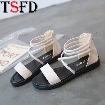 Summer Shoes Flat Casual Shoes Peep-toe Sandals for Women Slip on Sandals Woman Sexy Gladiator Sandals Zipper Low-heeled Shoe J4
Summer Shoes Flat Casual Shoes Peep-toe Sandals for Women Slip on Sandals Woman Sexy Gladiator Sandals Zipper Low-heeled Shoe J4
