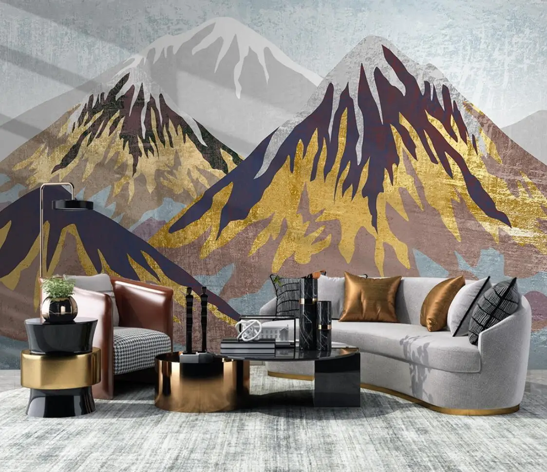 

Настенные 3D-обои на заказ с абстрактными изображениями снега, гор, пейзажа, природы, украшение для дома, гостиной, спальни