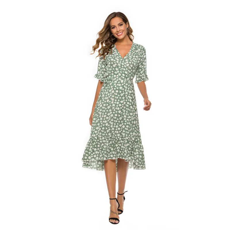 Casual Women Beach Dresses Elegant Chiffon Floral Print Ruffles A-line Dress 2021 Summer Sexy Side Split Dress
Casual Women Beach Dresses Elegant Chiffon Floral Print Ruffles A-line Dress 2021 Summer Sexy Side Split Dress
