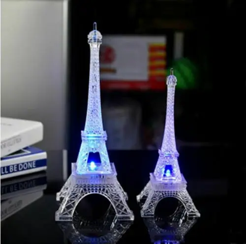 

2019 New Romantic Eiffel Tower Cute Mini LED Night Light Lamp Desk Table Home Bedroom Decorate Night Lights Colorful Decoration