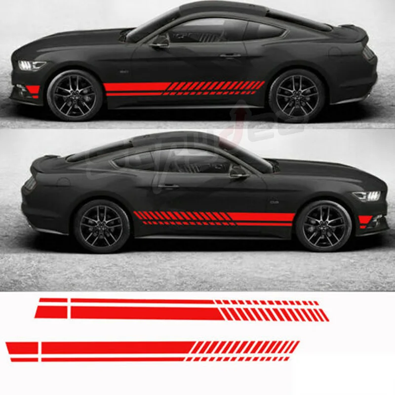 2Pcs Car Styling Door Side Skirt Sticker For Ford Mustang Auto Body Decor Long Stripes Graphics Vinyl Film Decal Car Accessories
2Pcs Car Styling Door Side Skirt Sticker For Ford Mustang Auto Body Decor Long Stripes Graphics Vinyl Film Decal Car Accessories
