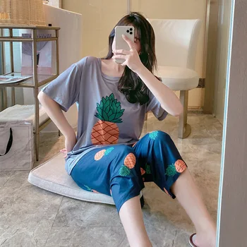 Green Satin Pajamas Suit Nightgown Print Women Home Clothing Nightwear Short Sleeve Casual Sleepwear Homewear Intimate Lingerie 
Green Satin Pajamas Suit Nightgown Print Women Home Clothing Nightwear Short Sleeve Casual Sleepwear Homewear Intimate Lingerie