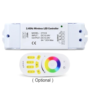 CT318 12-24VDC input 6A*3 channel LED RGB Controller With RF or 2.4GHz Control LED Wireless Controller Series
CT318 12-24VDC input 6A*3 channel LED RGB Controller With RF or 2.4GHz Control LED Wireless Controller Series