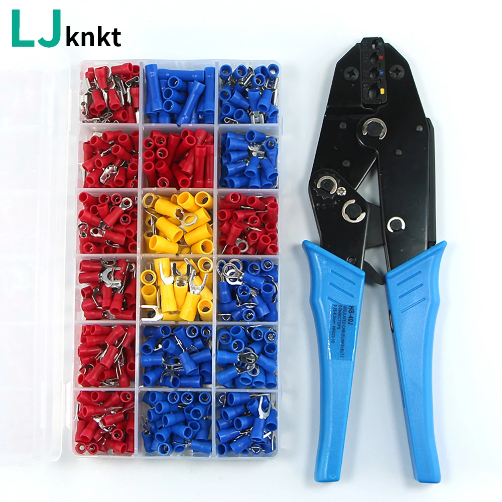 Assorted Insulated Fork U-type Set Terminals Connectors HS-40J EUROP STYLE Ratchet Pliers Pre-Insulated Terminal wire stripper
Assorted Insulated Fork U-type Set Terminals Connectors HS-40J EUROP STYLE Ratchet Pliers Pre-Insulated Terminal wire stripper