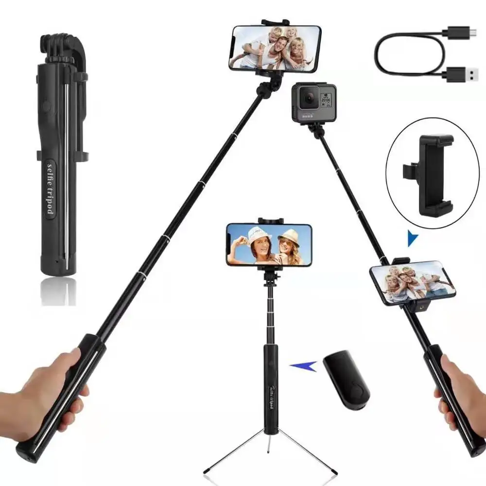 Selfie Stick Tripod Bluetooth, Extendable Phone Tripod Selfie Stick with Wireless Remote Shutter for Galaxy Note 10/10 Plus/S9
Selfie Stick Tripod Bluetooth, Extendable Phone Tripod Selfie Stick with Wireless Remote Shutter for Galaxy Note 10/10 Plus/S9