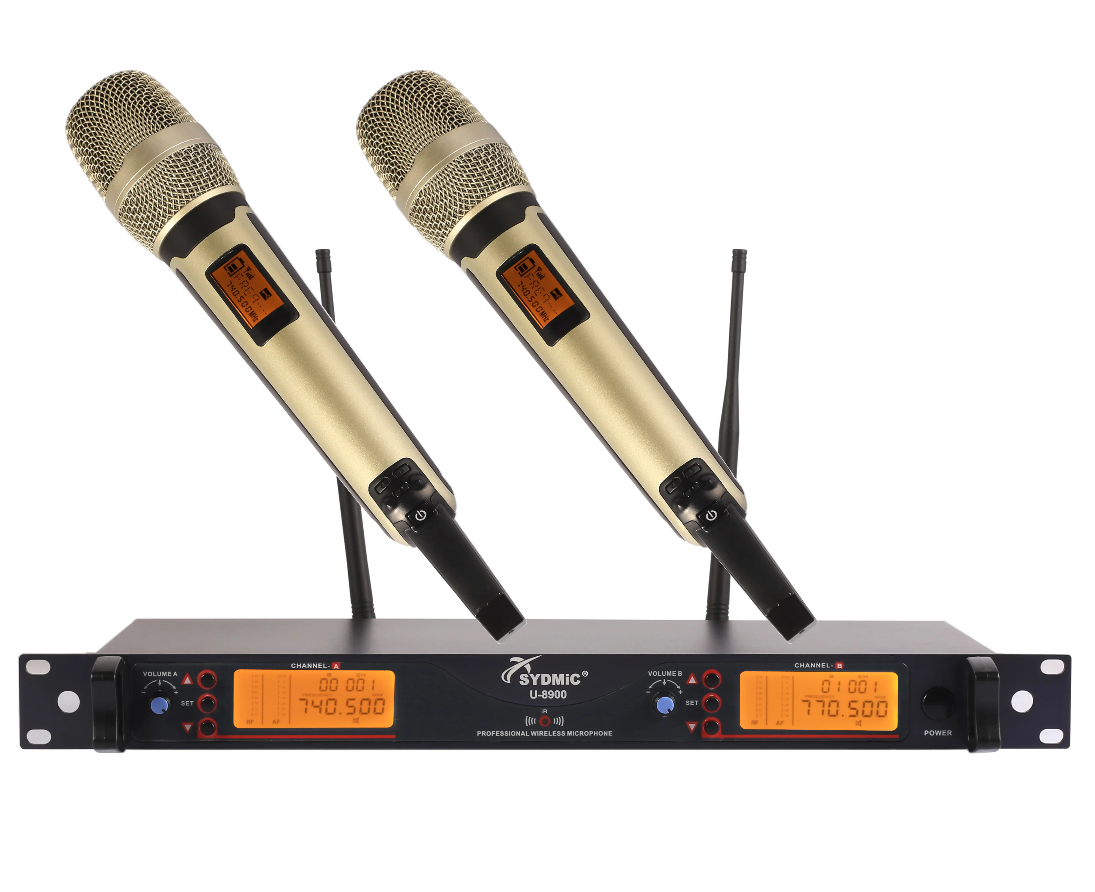 Free Shipping New Product Pro UHF Wireless 200 Channel Microphone System 2 Champagne Gold Color Handheld Microphones Mic
Free Shipping New Product Pro UHF Wireless 200 Channel Microphone System 2 Champagne Gold Color Handheld Microphones Mic
