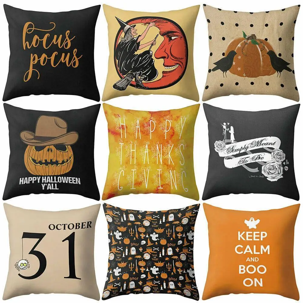 Halloween Pillowcase Ghost Witch Pumpkin Throw Pillow Letter Cushion Decor Cover Print Horror ghosts Magical Pillo M6W3
Halloween Pillowcase Ghost Witch Pumpkin Throw Pillow Letter Cushion Decor Cover Print Horror ghosts Magical Pillo M6W3