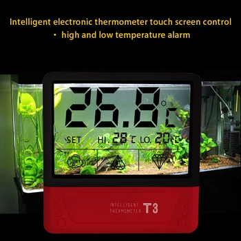 Aquarium Thermometer Digital Touch Screen Fish Tank Thermometer With Large LCD Display For Aquarium Terrarium Amphibian Reptiles
