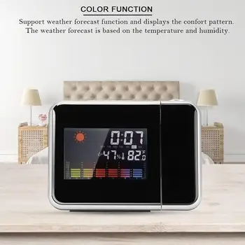 1pc Time Projection Digital Alarm Clock Led Display With Station Charge Clock Weather Date Display Snooze Thermometer Wall I1R3
1pc Time Projection Digital Alarm Clock Led Display With Station Charge Clock Weather Date Display Snooze Thermometer Wall I1R3