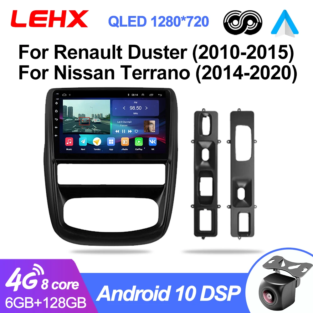 Автомагнитола LEHX Pro 2 din Android 10 мультимедийный видеоплеер для Renault Duster 1 2010- 2015 Carplay dvd