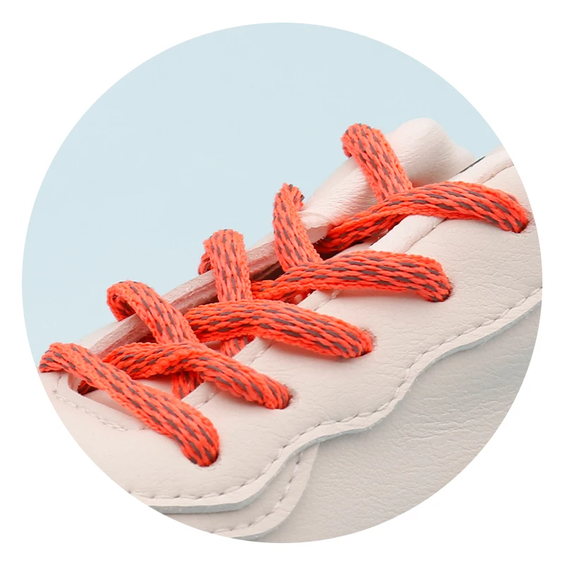 Weiou Fashion Orange Cord 6MM Unique Shape 3M Reflective Shoelaces Luxury Shoe For Men Women 2020 Trendy Sneaker Casual Canvas |