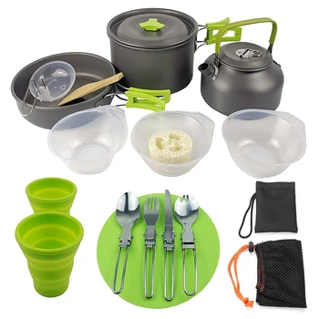 Hiking Camping Cookware Utensils Outdoor Tableware Set Backpacking Camping Tableware Pot Pan 2-3Persons
Hiking Camping Cookware Utensils Outdoor Tableware Set Backpacking Camping Tableware Pot Pan 2-3Persons