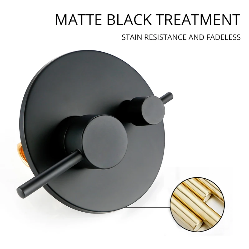 Description Picture 6 of itemBecola Embedded Box Faucets Set Ceiling Or Wall Shower Arm Diverter Brass Shower Set Bathroom Faucet Mixer Handheld Spray  Sets