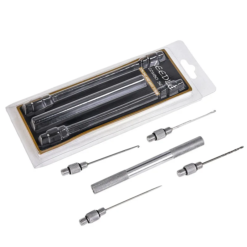 5-in-1 Carp Strong Fishing Rigging Bait Needle Kit Tool Set Bait Drill Stringer Needle with Nonslip Aluminum Alloy Handle New
5-in-1 Carp Strong Fishing Rigging Bait Needle Kit Tool Set Bait Drill Stringer Needle with Nonslip Aluminum Alloy Handle New