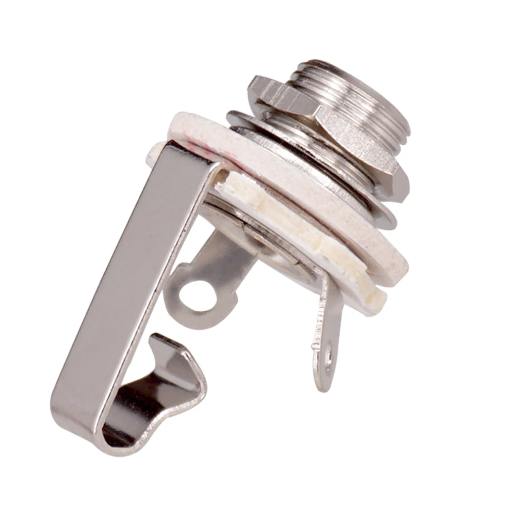 2Pcs Brass 1/4'' Jack Mono Plug Socket for Electric Guitar Bass Instrument Accs 2Pcs Brass 1/4'' Jack Mono Plug Socket for Electric Guitar Bass Instrument Accs
