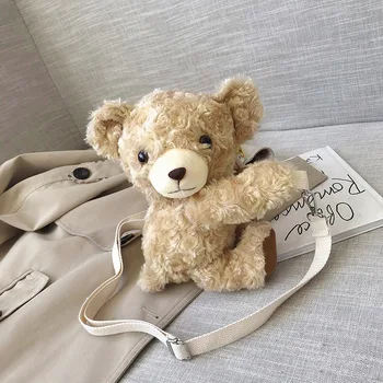 Cartoon Plush Bear Cross Bag Funny Animal Cute bear plush bag new fashion pop girl messenger bag
Cartoon Plush Bear Cross Bag Funny Animal Cute bear plush bag new fashion pop girl messenger bag