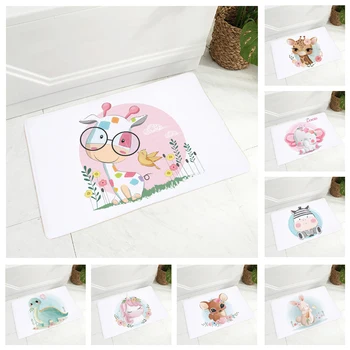 Soft Flannel Carpet Nordic Style Cartoon Animal Doormat Non-Slip Printed Decor Elephant Lion Floor Door Mat for Hallway 40x60cm 
Soft Flannel Carpet Nordic Style Cartoon Animal Doormat Non-Slip Printed Decor Elephant Lion Floor Door Mat for Hallway 40x60cm
