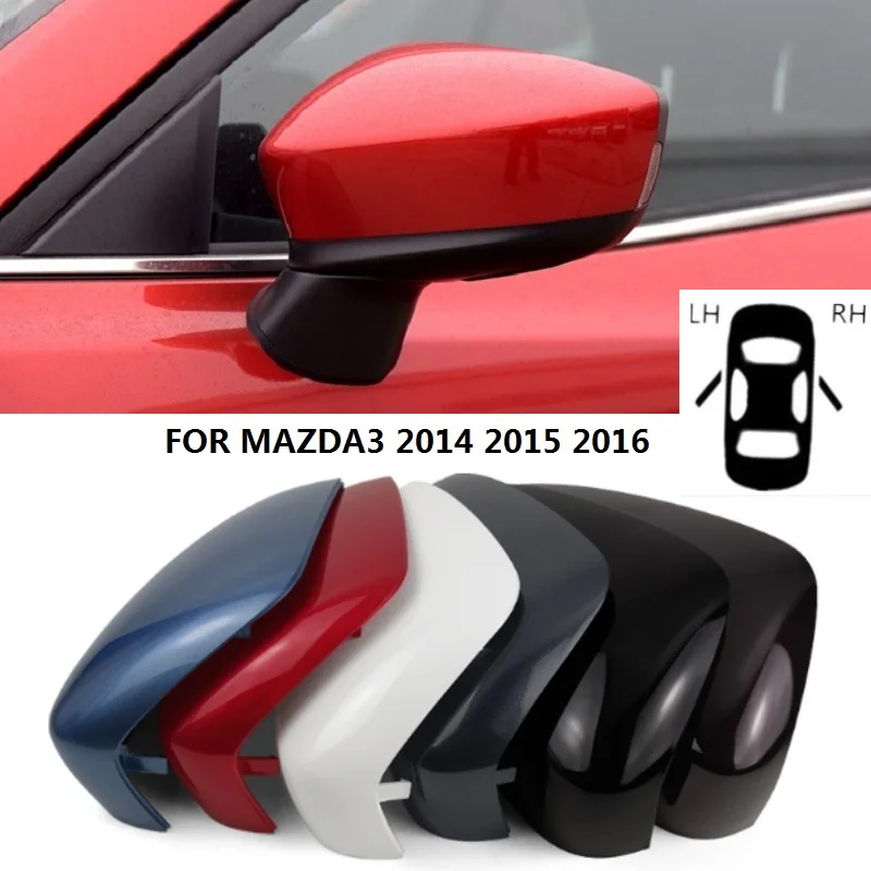 Para Mazda 3 2009-2013 Cubierta del Espejo de puerta izquierda imprimado