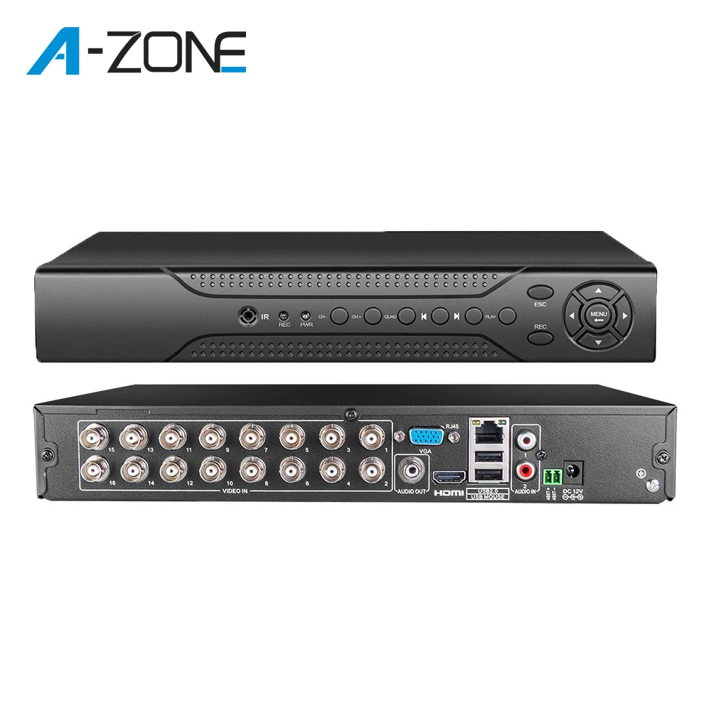 AHD DVR 1080N 16CH 5in1 Поддержка CVBS TVI аналоговые ip камеры P2P Облако H.264 VGA HDMI видео рекордер