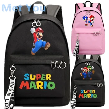 Anime Super Mario Game Backpack School Bags Mochila Travel Bags Laptop Ribbon Ring Circle Backpack Pink Black
Anime Super Mario Game Backpack School Bags Mochila Travel Bags Laptop Ribbon Ring Circle Backpack Pink Black