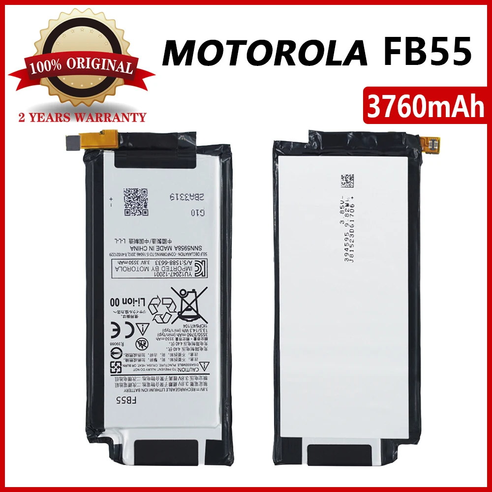 100% Оригинальный 3550mAh FB55 для Motorola Moto DROID Turbo 2 XT1585 XT1581 XT1580 X телефон