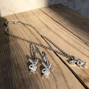 New Harajuku Rhinestones Stainless Steel Rabbit Necklace Personality Punk Pendant Necklaces For Women Fashion Jewelry
New Harajuku Rhinestones Stainless Steel Rabbit Necklace Personality Punk Pendant Necklaces For Women Fashion Jewelry