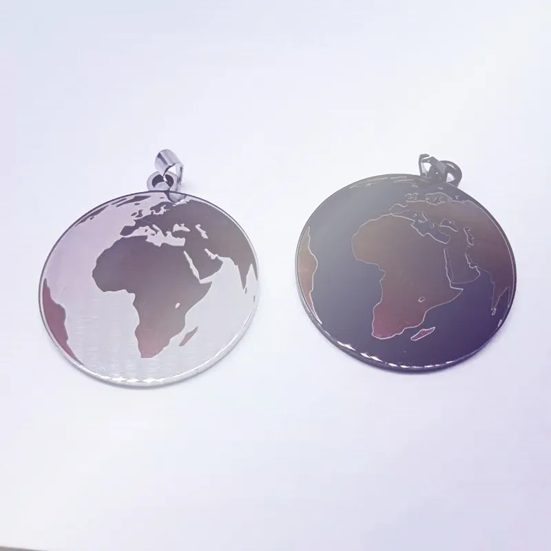 Ожерелья из нержавеющей стали с изображением земли кулон картой мира | Украшения