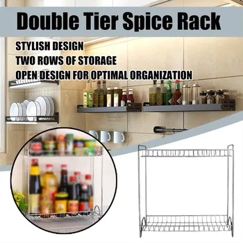 Spice Rack Organizer for Cabinet Pull Out Double Tier Spice Rack for Kitchen
Spice Rack Organizer for Cabinet Pull Out Double Tier Spice Rack for Kitchen
