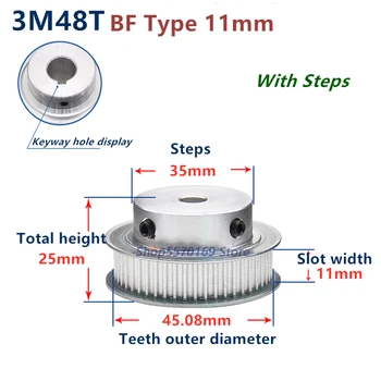 48 Teeth HTD 3M Synchronous Pulley 3m timing pulley Width 11mm 48T 3M timing belt HTD3M Pulley gear bore 5mm-22mm
48 Teeth HTD 3M Synchronous Pulley 3m timing pulley Width 11mm 48T 3M timing belt HTD3M Pulley gear bore 5mm-22mm