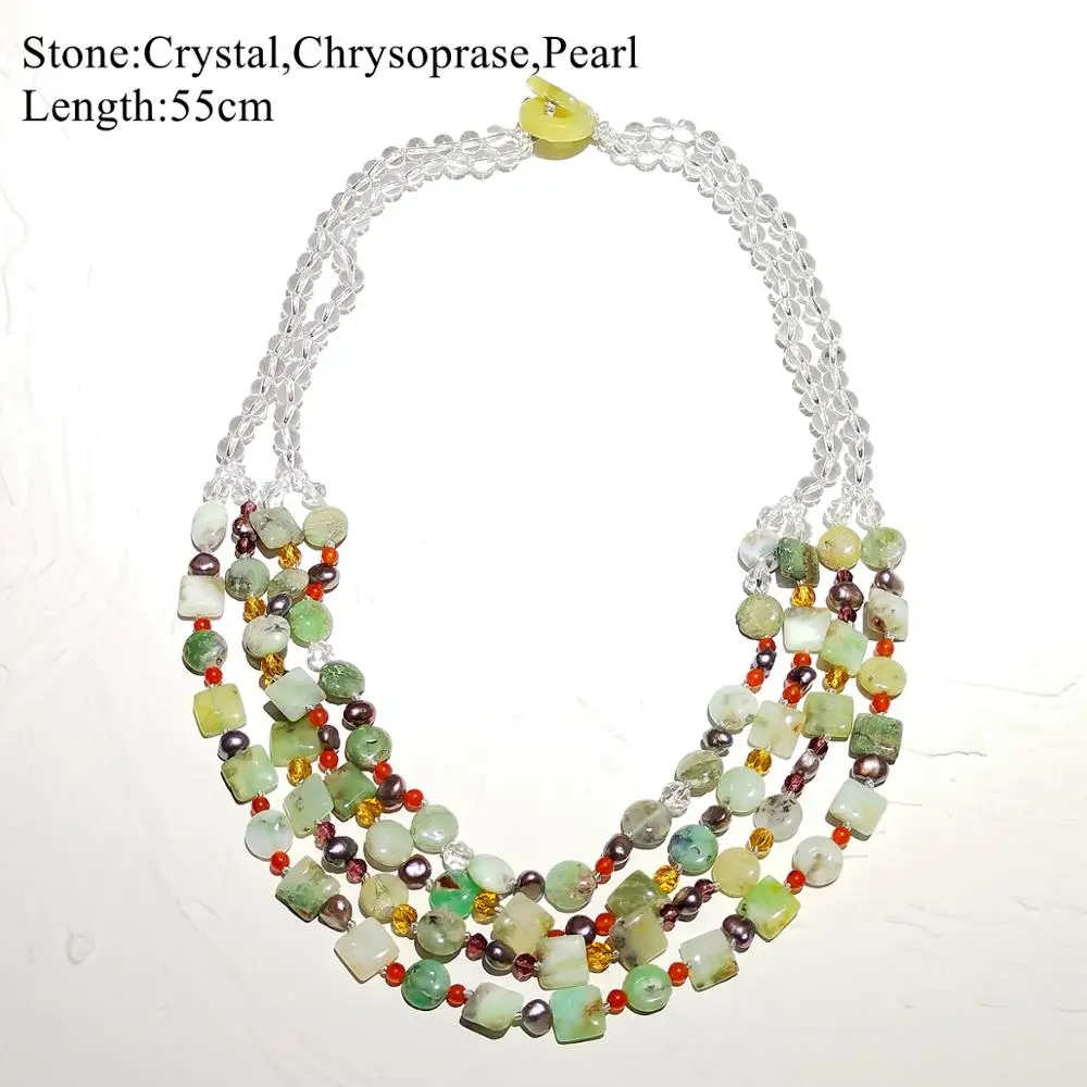 LiiJi Unique Christmas Gift Necklace Chrysoprase Pearl Agatess Green Mutil color Necklace 1PCS stock Jewelry for Women
LiiJi Unique Christmas Gift Necklace Chrysoprase Pearl Agatess Green Mutil color Necklace 1PCS stock Jewelry for Women