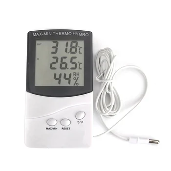 Battery Powered Indoor Outdoor Office LCD Display Hygrometer Temperature Humidity Thermometer Home With Alarm Probe Desk Digital
Battery Powered Indoor Outdoor Office LCD Display Hygrometer Temperature Humidity Thermometer Home With Alarm Probe Desk Digital