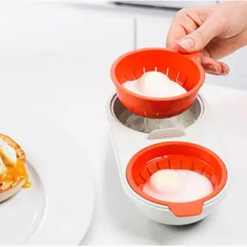 Egg Poacher Cups Microwave Oven Egg Cooker Steamer Plastic Two Layers Separator Kitchen Sandwich Breakfast Novelty Gadgets
Egg Poacher Cups Microwave Oven Egg Cooker Steamer Plastic Two Layers Separator Kitchen Sandwich Breakfast Novelty Gadgets