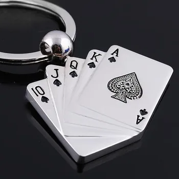 Metal Personality Key Chain Poker Playing Card Key Ring Car Key Charm Buckle Can Customized Logo For Women Men Car Accessories
Metal Personality Key Chain Poker Playing Card Key Ring Car Key Charm Buckle Can Customized Logo For Women Men Car Accessories